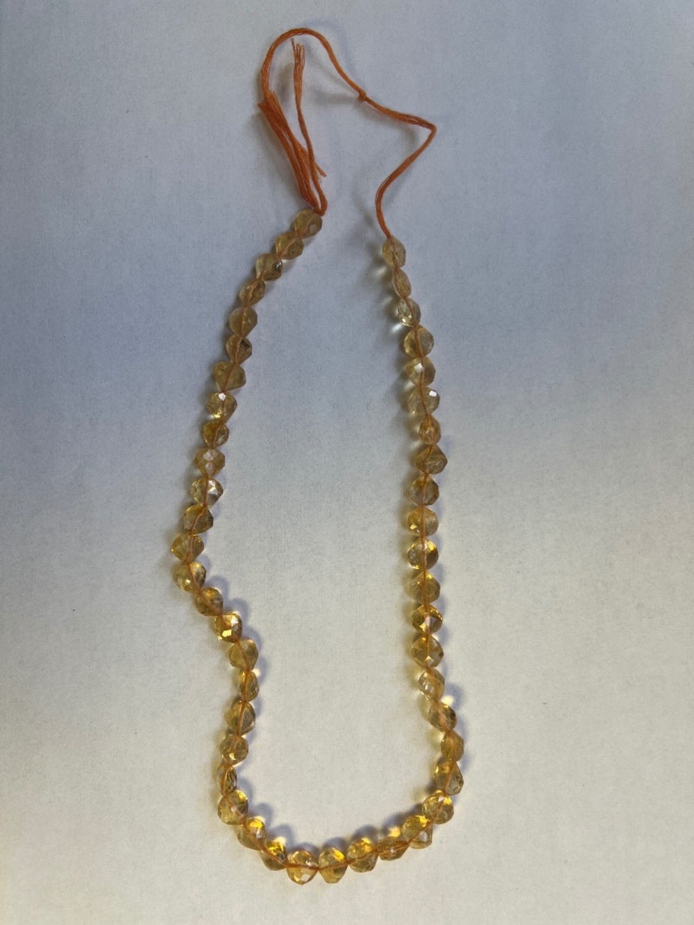 Citrine Faceted Beads for Jewelry Making - Lot of 48 Beads